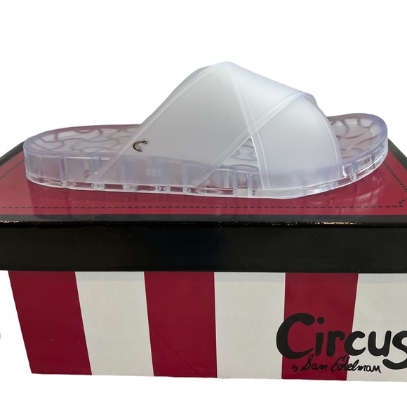 Circus 🎪 by Sam Edelman White Jelly Slip On Sandals Size 8 NWT - Picture 9 of 16